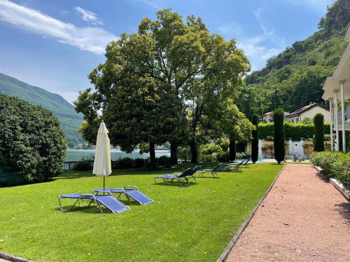 Ville Lago Lugano Porto Ceresio Exterior foto